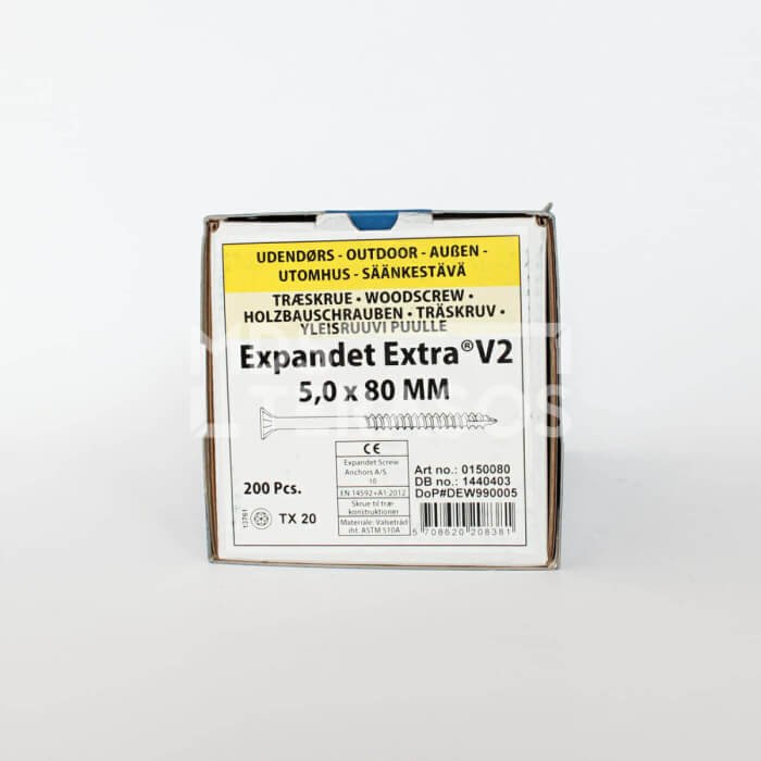Puidukruvid välitöödeks Expandet EXTRA V2 5×80 mm 200 tk - Image 2