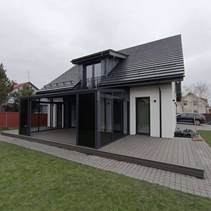 Scandic WPC terrassilaud Volcanic Grey 24x146x3600 puiduimitatsioon - Image 9