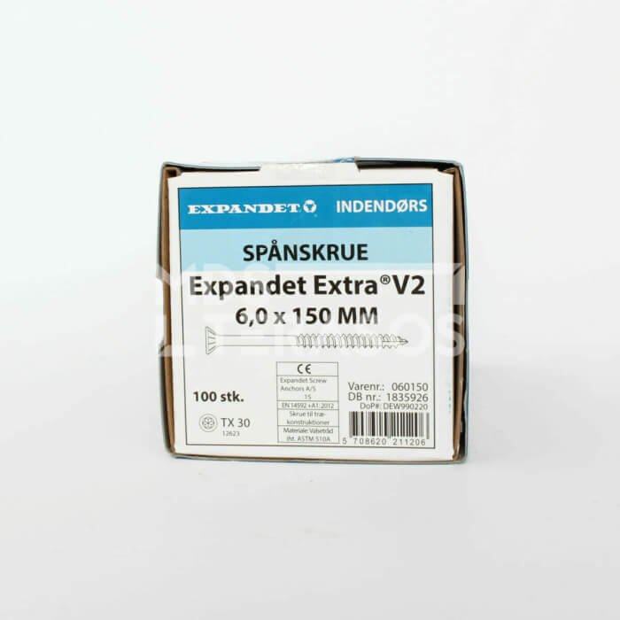 Tsingitud puidukruvid Expandet Extra 6x150 mm 100 tk. - Image 2