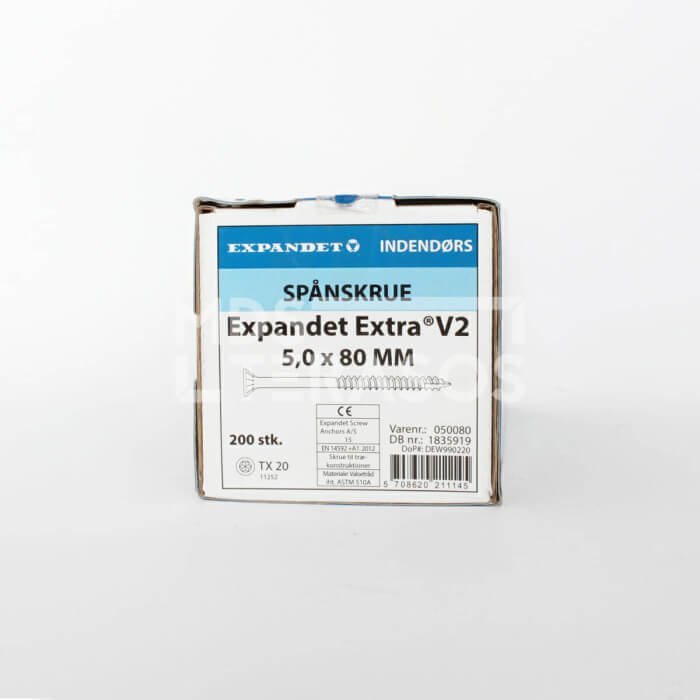 Tsingitud puidukruvid Expandet Extra 5x80 mm 200 tk - Image 2