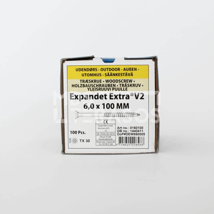 Terrassi puidukruvid Expandet EXTRA V2 6×100 mm 100 tk - Image 2