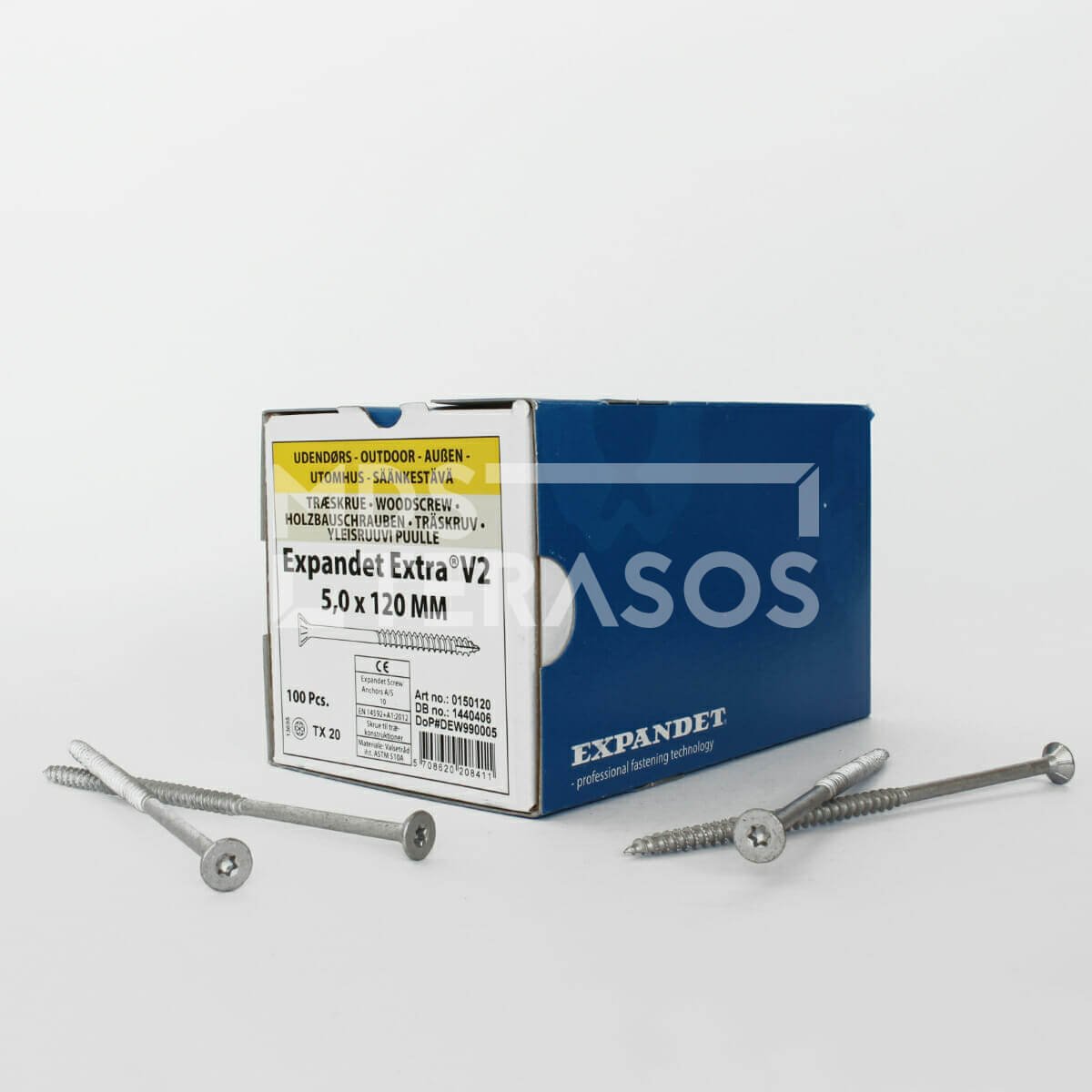 74 Puidukruvid välistöödeks Expandet EXTRA V2 5×120 mm 100 tk - Image 1