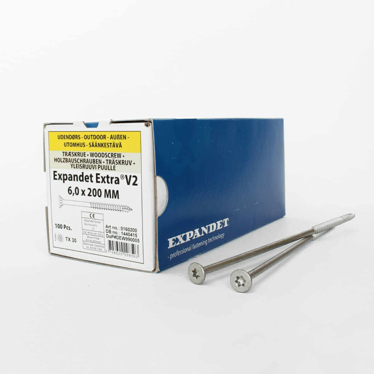 80 Välitöödeks mõeldud puidukruvid Expandet EXTRA V2 6×200 mm 100 tk - Image 1