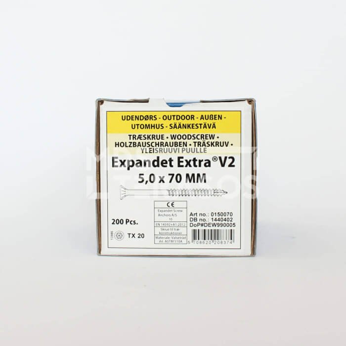 Puidukruvid välitöödeks Expandet EXTRA V2 5×70 mm 200 tk - Image 2
