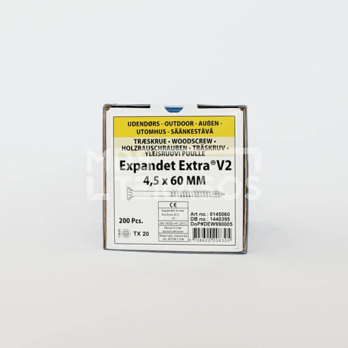 Puidukruvid välitöödeks Expandet EXTRA V2 4,5×60 mm 200 tk - Image 2