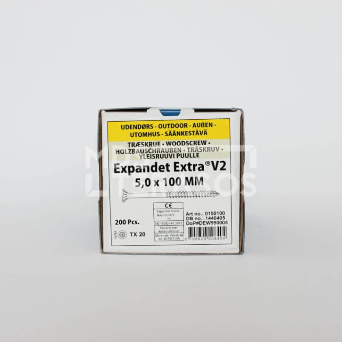 Puidukruvid välitingimustesse Expandet EXTRA V2 5×100 mm, 200 tk. - Image 3