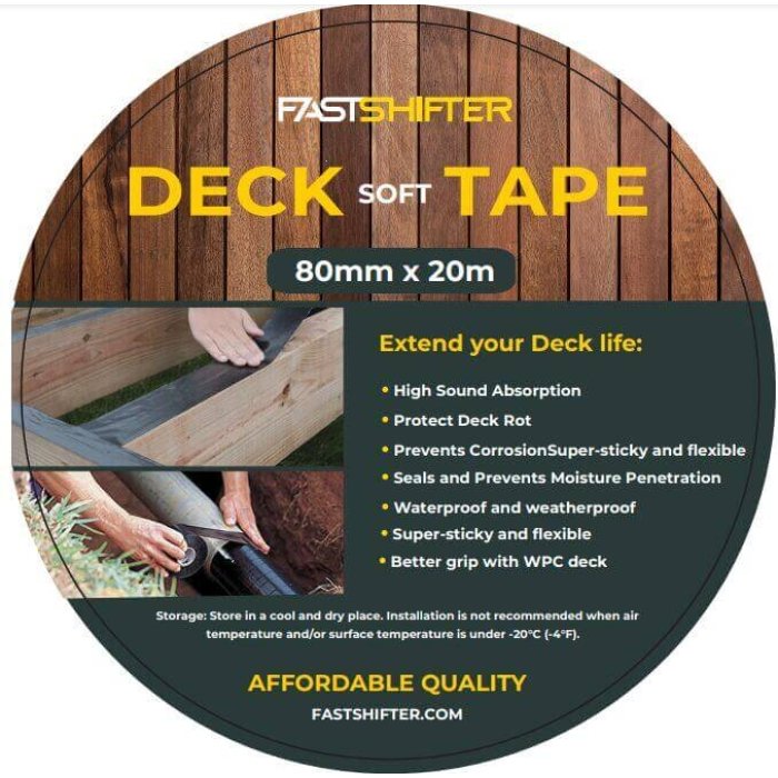 Fastshifter Deck Soft Tape isekleepuv terrassiteip 80 mm lai, 20 m - Image 3