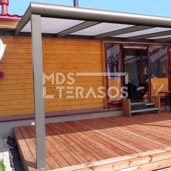 Pruun alumiiniumist varikatus Stuttgartis, sügavus 4,1 m, laius valikuline - Image 2