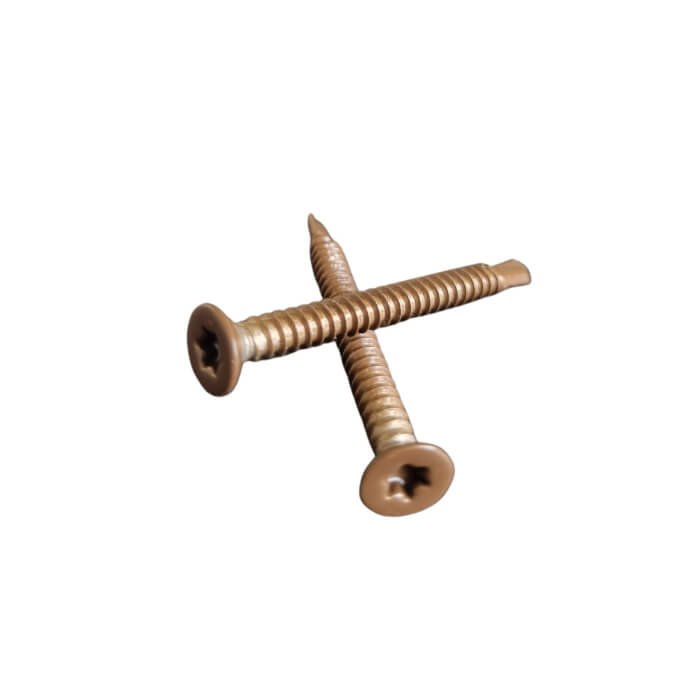 Alumiiniumi isekeermestav kruvi A2 4,8x50 pruuni peaga - Image 1