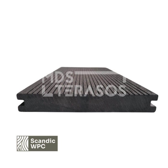 Scandic WPC terrassilaud, vulkaaniliselt hall, 20x140x4200, sooneline/kammitud südamik - Image 6