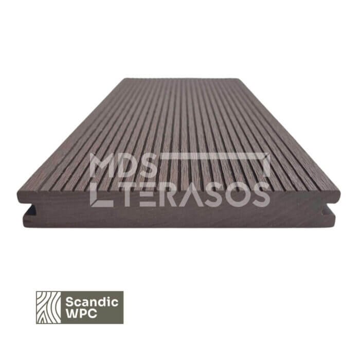 Scandic WPC terrassilaud Espresso värv 20x140x4200 sooneline/kammitud südamik - Image 3