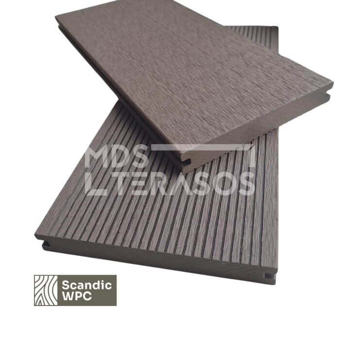 Scandic WPC terrassilaud Espresso värv 20x140x4200 sooneline/kammitud südamik - Image 1
