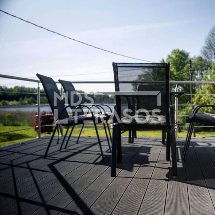 Scandic WPC terrassilaud, vulkaaniliselt hall, 20x140x4200, sooneline/kammitud südamik - Image 8