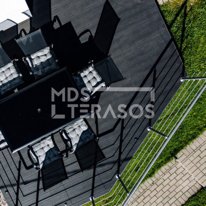 Scandic WPC terrassilaud, vulkaaniliselt hall, 20x140x4200, sooneline/kammitud südamik - Image 7