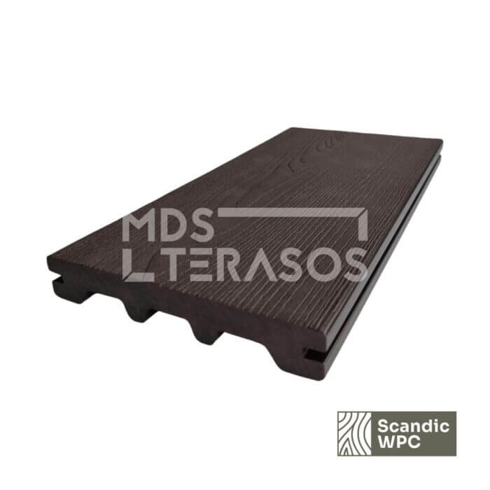 Scandic WPC terrassilaud vulkaaniliselt hall 24x146x4200 puiduimitatsioon - Image 6