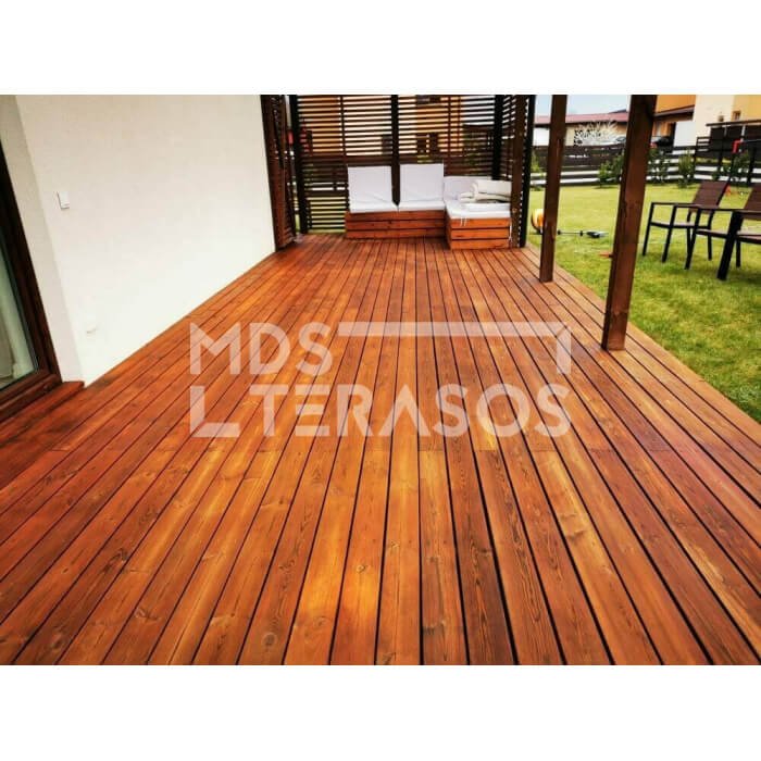 Immutatud männipuidust terrassilaudade komplekt - Image 1