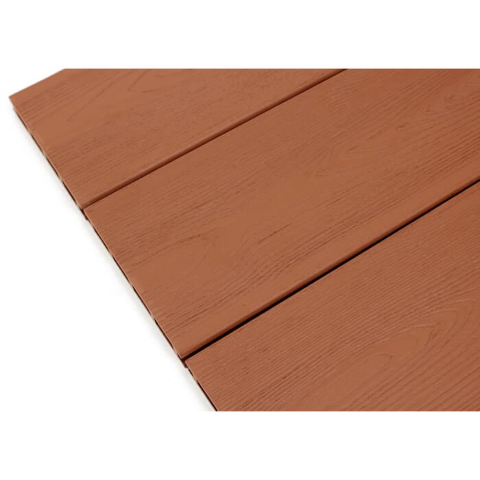 Scandic WPC Hollow õõnes terrassilaud 20x140x3600 mm, puiduimitatsiooniga/sooneline, Brick brown - Image 3