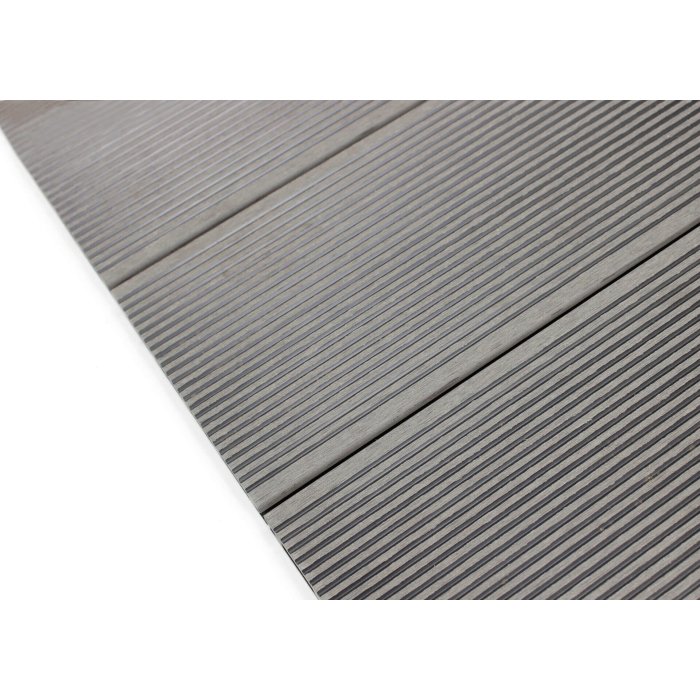 Scandic WPC Hollow õõnes terrassilaud 20x140x3600 mm, puiduimitatsioon/sooneline, Light grey - Image 2