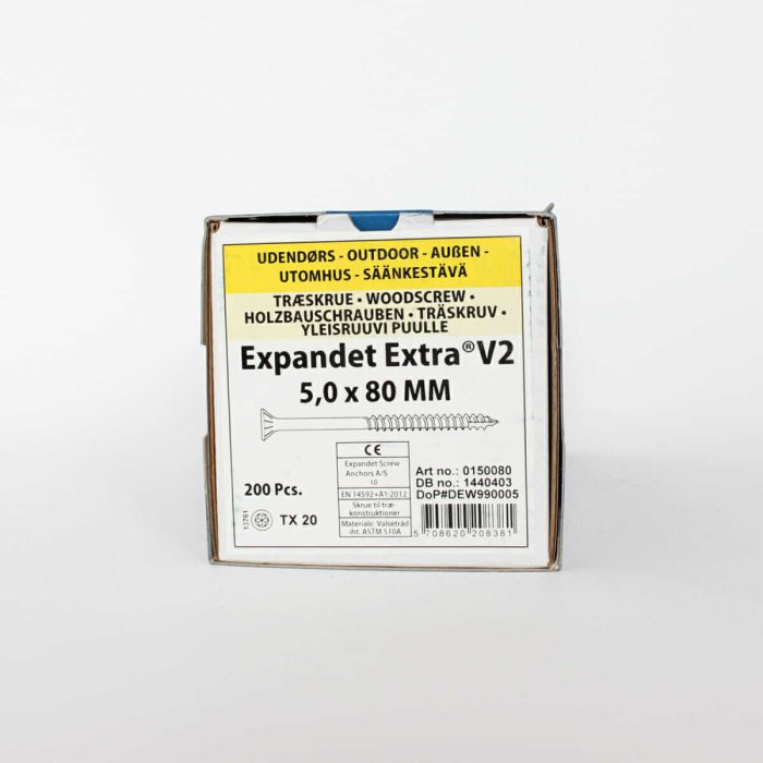 Puidukruvid välitöödeks Expandet EXTRA V2 5×80 mm 200 tk - Image 2