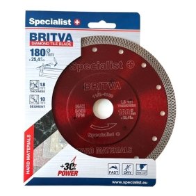 SPECIALIST+ deimantinis diskas akmeniui pjauti BRITVA, 180x1,8x25,4 mm