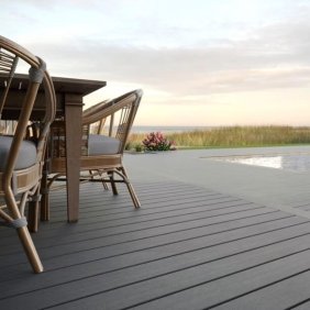 TREX Transcend Lineage WPC Island Mist terrass