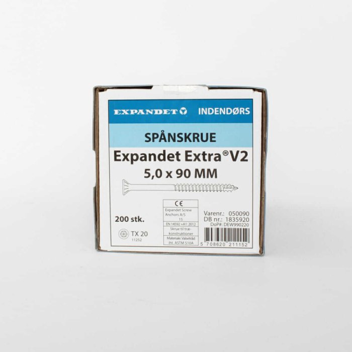 Tsingitud puidukruvid Expandet Extra 5x90 mm 200 tk - Image 2