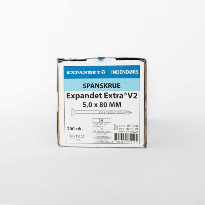 Tsingitud puidukruvid Expandet Extra 5x80 mm 200 tk - Image 2