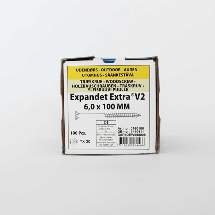 Terrassi puidukruvid Expandet EXTRA V2 6×100 mm 100 tk - Image 2