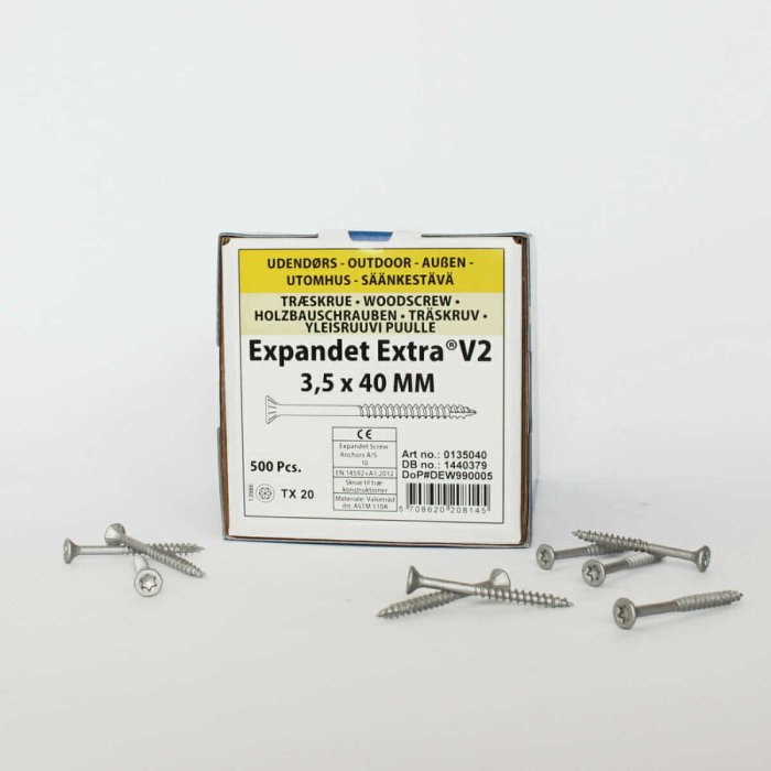 Puidukruvid õue Expandet EXTRA V2 3,5×40 mm 500 tk. - Image 2