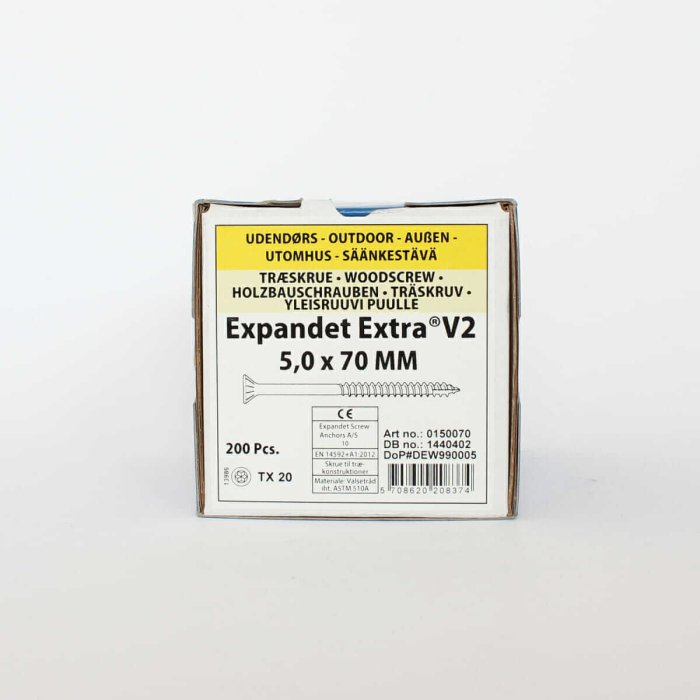 Puidukruvid välitöödeks Expandet EXTRA V2 5×70 mm 200 tk - Image 2
