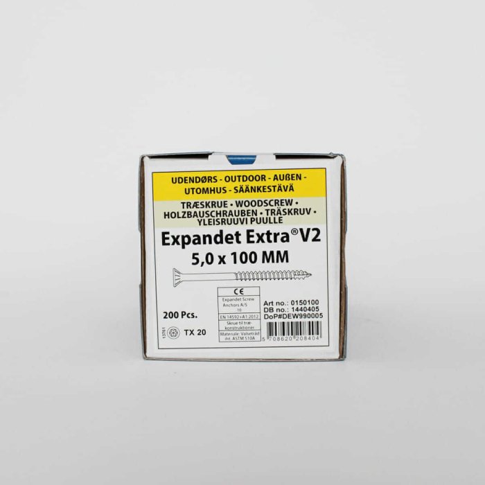 Puidukruvid välitingimustesse Expandet EXTRA V2 5×100 mm, 200 tk. - Image 3