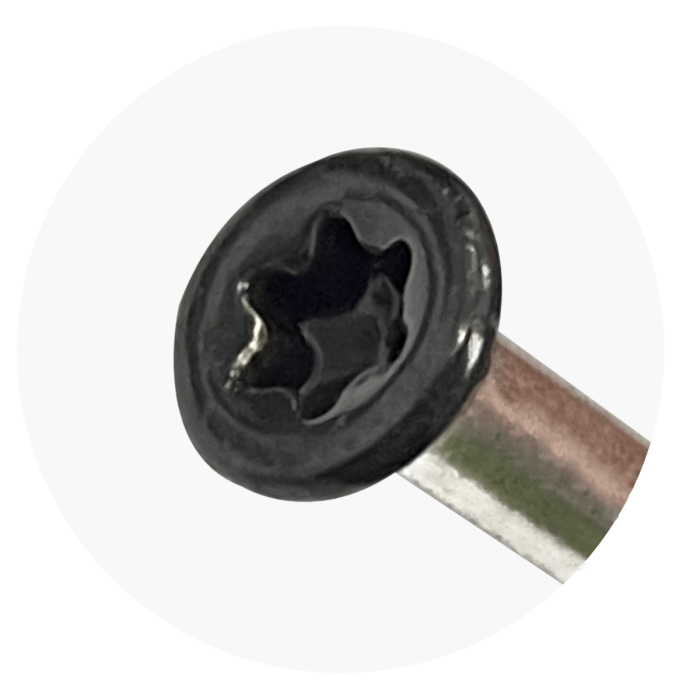 Fastshifter medsraigčiai tereasai 4×40 mm, A2, dažyta galva (RAL9004),
