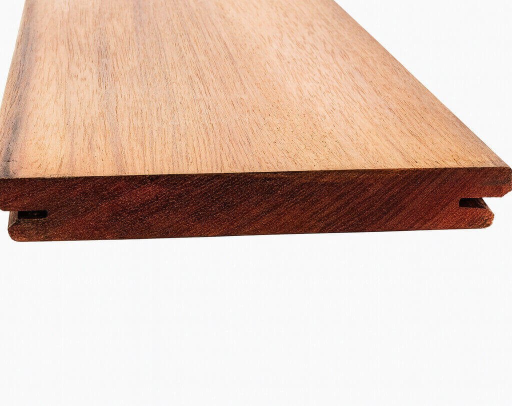 Jatoba-mediena Kõvapuidust terrassilaud Jatoba Bfix soontega 21x145 (Valikuline pikkus) - Image 1