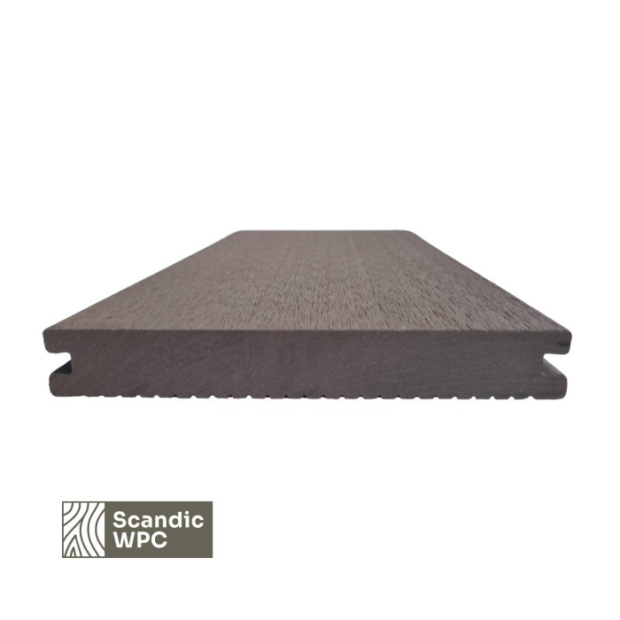 Scandic WPC terrassilaud Espresso värviline 20x140x3600 soonega/kammitud tahke südamik - Image 2