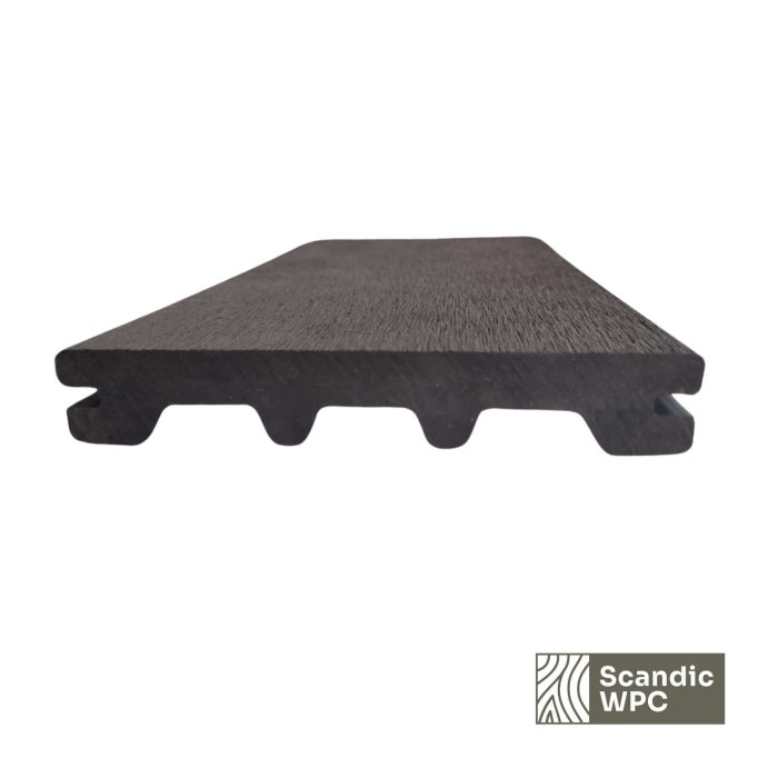Scandic WPC terrassilaud Volcanic Grey värvi 24x146x4200 harjatud - Image 4